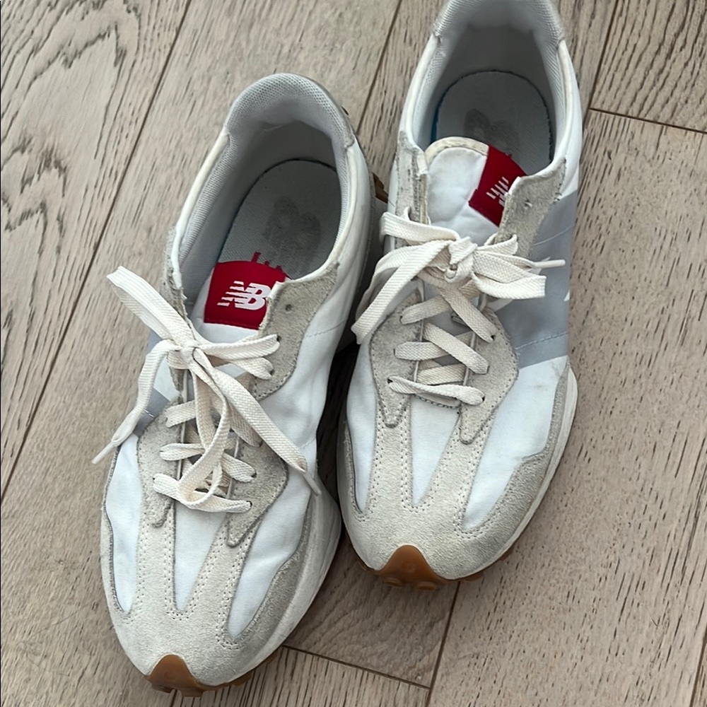 New Balance White and Gray Athletic Shoes
